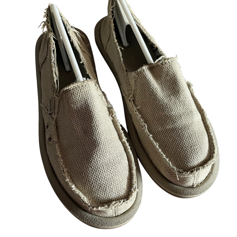 Women’s Sanuk Frayed Edge Donna Hemp Loafers Slip-On Shoes